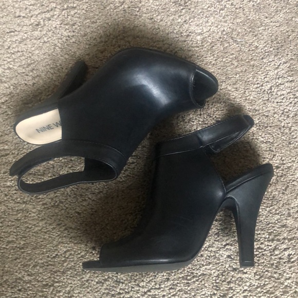 Nine West peep toe stiletto mules Alexandra bootie, size 6 - Picture 2 of 4